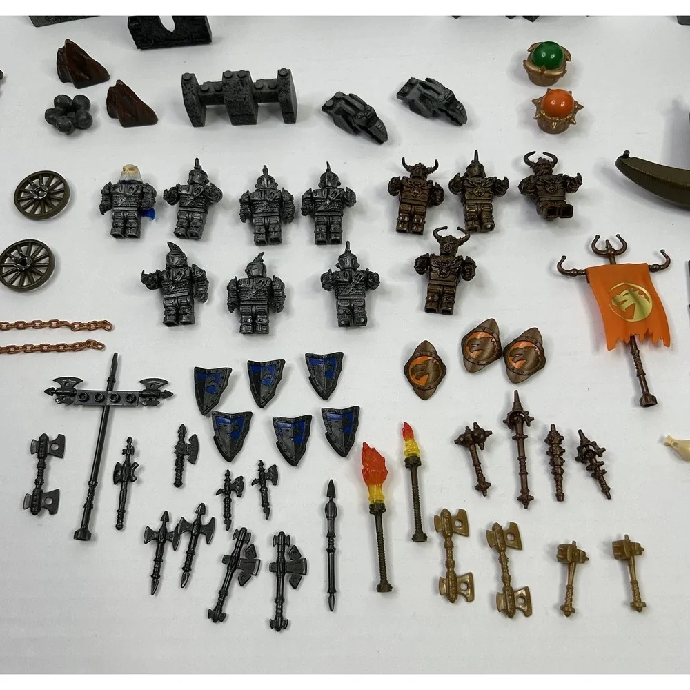 Mega Bloks Dragons Krystal Wars Figures Weapons Shields Accessories Mixed Lot